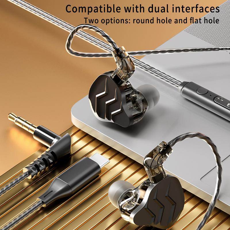 Digital Chip Wired Earphones 3.5mm AUX/Type C 9D HiFi Surround Heavy Bass In-Ear Headsets For Samsung Huawei Xiaomi OPPO iPad PC