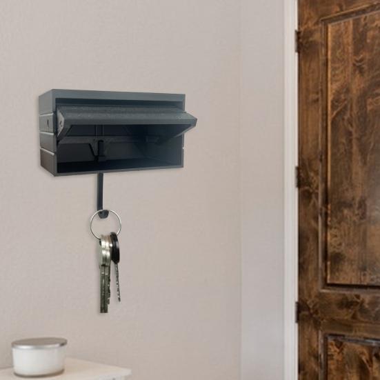 Wall Mount Key Holder Easy Installation Fun 3D Printed Car Garage with Opening Door Entryway Key Rack