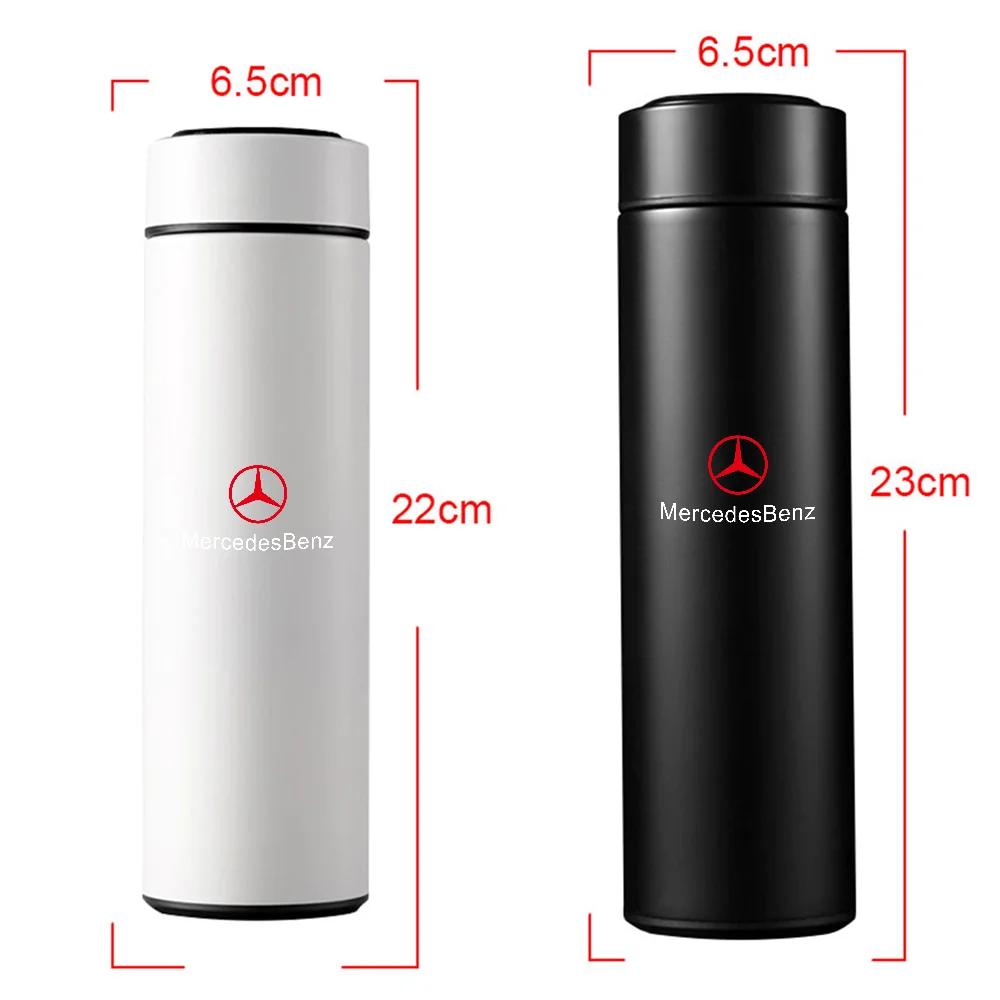 Hot Car Sticker 500ml For Mercedes Benz AMG A B C D M S R G Class GLK GLA CLA GLB Portable Smart Car Thermos Cup LED Temperature