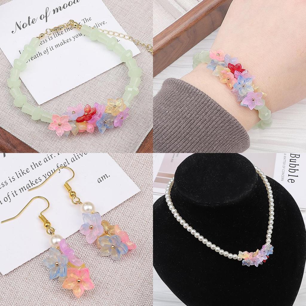 10 шт./пакет пятилепестковый цветок сакуры бусины DIY браслет ожерелье серьги ювелирные аксессуары