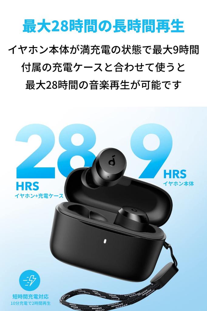 Anker Soundcore A25i Completely Wireless App To 28 Hours of Music Waterproof App Call Noise Ear Mode To Black [Bluetooth 5.3 earphones/Soundcore