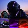 Warning Lights Motorcycle Helmet LED Night Riding Helmet Motor Cold Light Strip EL Waterproof Sticker 4 Flashing Accessories