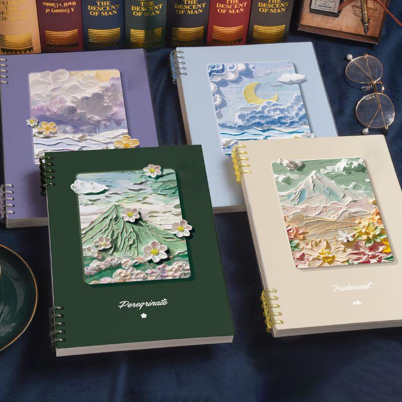 Творческий блокнот с обложкой из масляной краски, сменный блок, блокнот с отрывными листами, формат A4/A5/B5, папка-планировщик, офисная книга для заметок