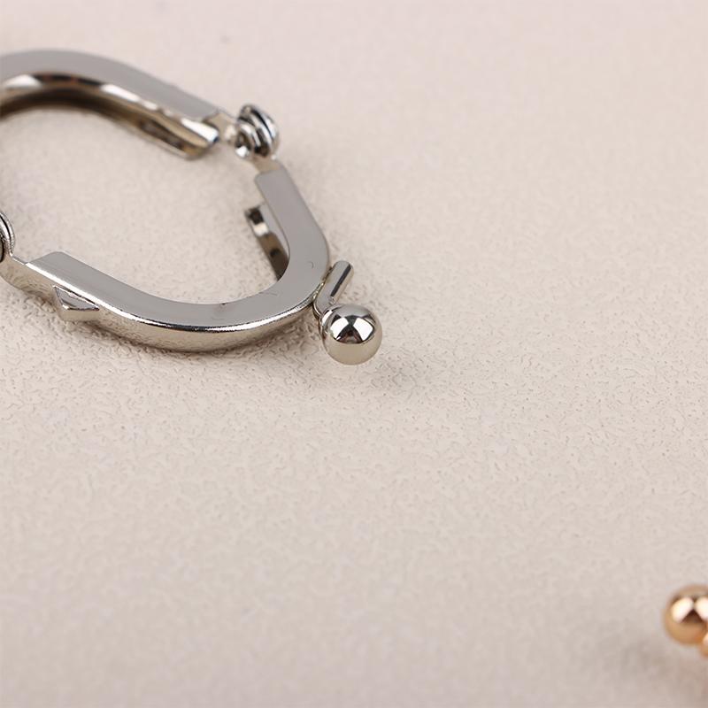 1 шт., 2,5 см * 3,5 см, крошечная круглая застежка с застежкой-замком, рамка для кошелька с внешними петлями, клейкая рамка с замком-поцелуем, аксессуары для изготовления сумок своими руками