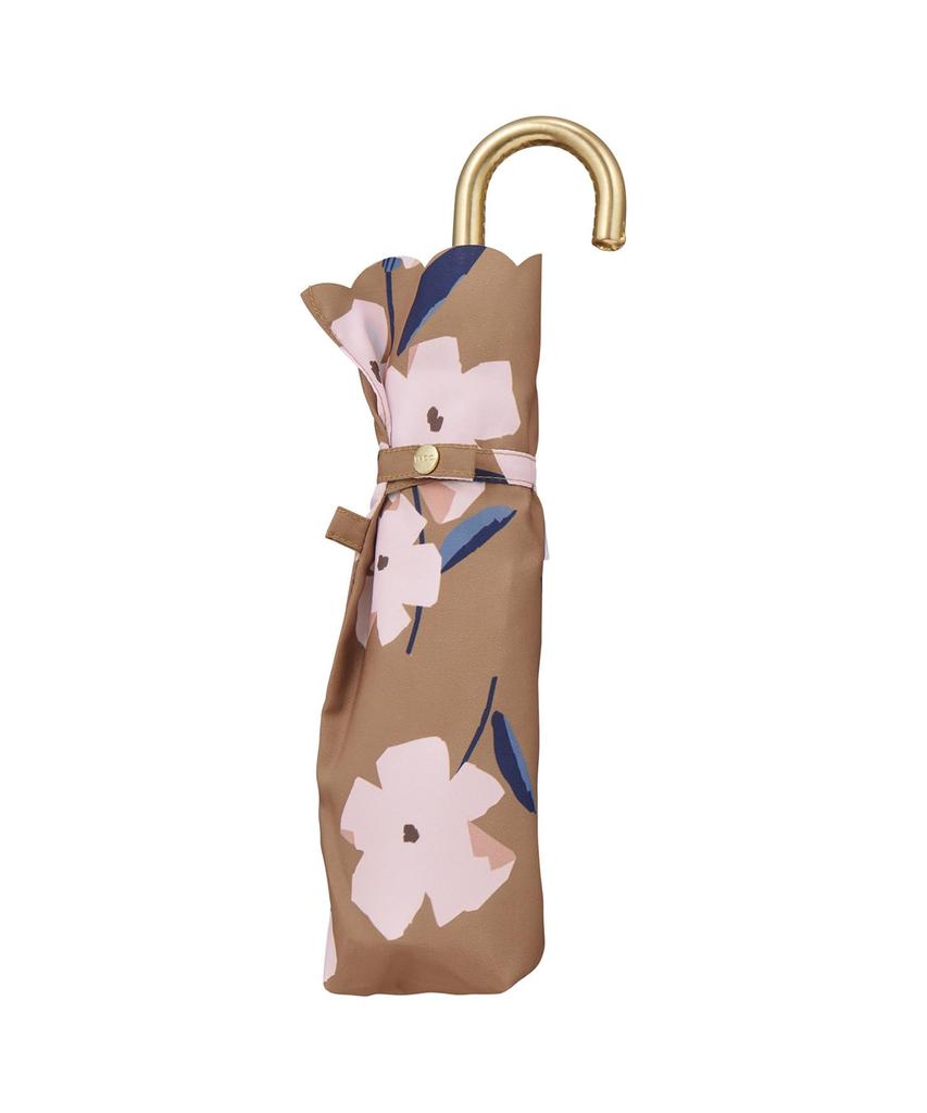 Складной зонт Felicity Flower Mini Коричневый и Дождь для Поездок на Работу и 2026Wpc. Зонт от солнца/Защита от УФ Легкий, Стильный, Милый, Школьный,