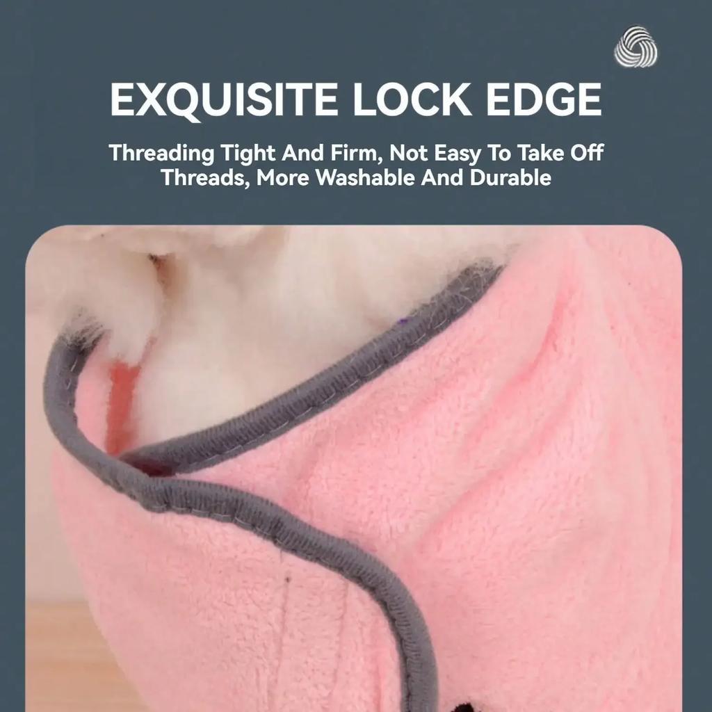 Собачий халат Супервпитывающий халат из кораллового флиса Быстро сушит шерсть, Теплый и удобный Мягкий сушильный жакет для собак