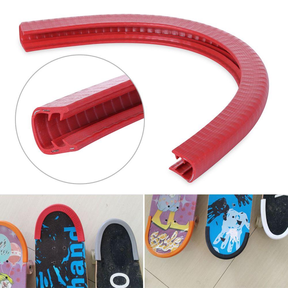 Rubber and Steel U Channel Design Crash Rubber Strip Skateboards Protector Skateboard Deck Guards