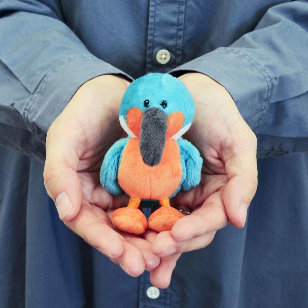 Niki Kingfisher W7 x D8 x H10cm Keychain, 10cm, Bird, Kids, Blue,