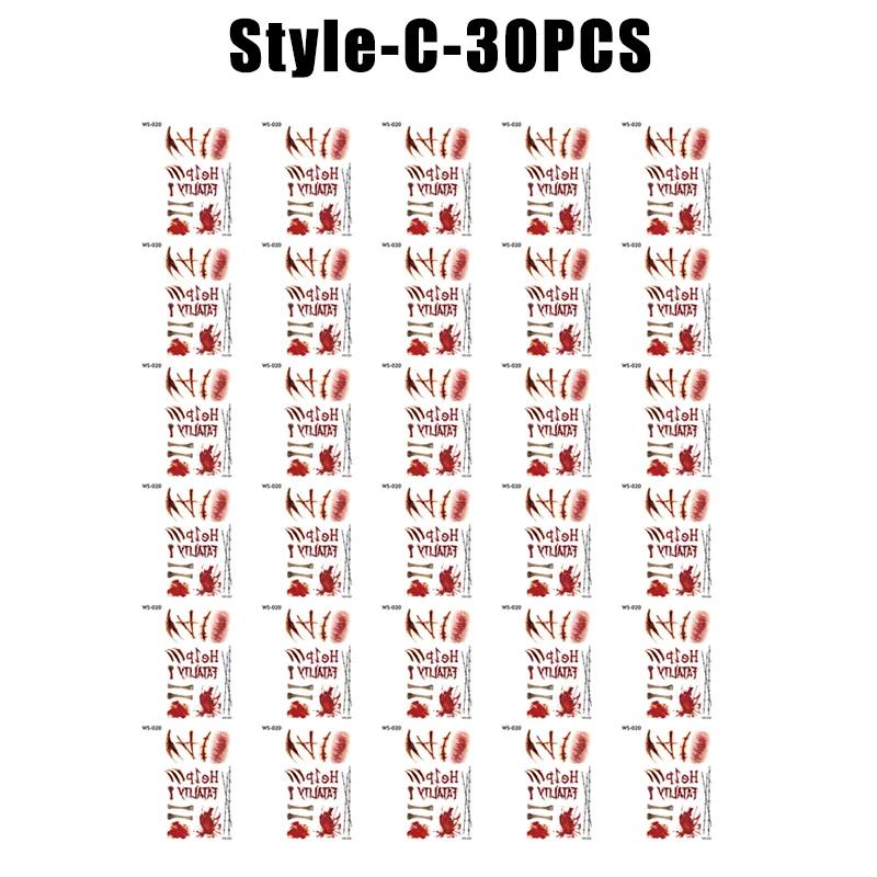 Хэллоуин Водонепроницаемые Временные Наклейки Татуировки Сексуальный Кровавый Макияж Зомби Шрам Татуировка Украшение Рана Ужас Кровь Наклейка