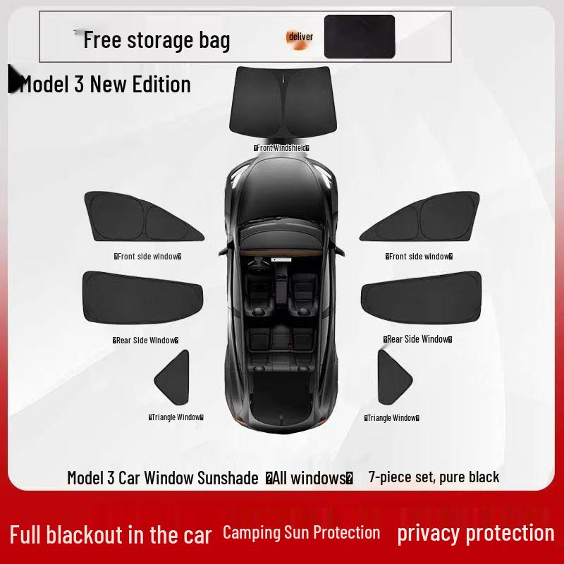 Солнцезащитный козырек для бокового окна Tesla Model Y (рестайлинг) - Защита от солнца и теплоизоляция