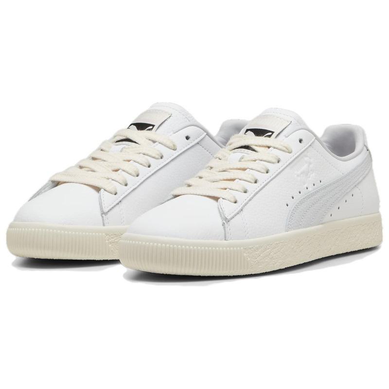 PUMA Unisex White Clyde Low Top Sneakers 398703-02