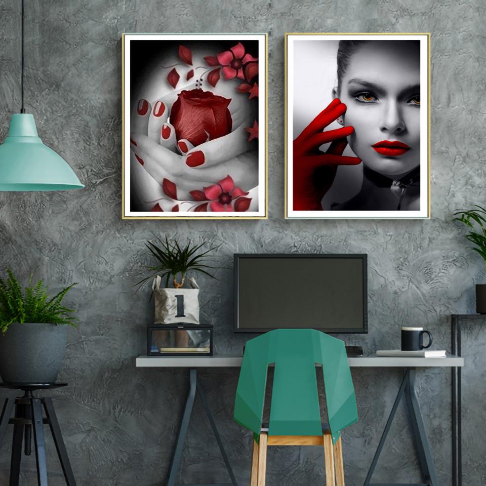 Diamond 5d Painting Diy Beauty Rose Full Round Diamond Embroidery Cross Stitch Kit Mosaic Rhinestone Picture Decoration Gift