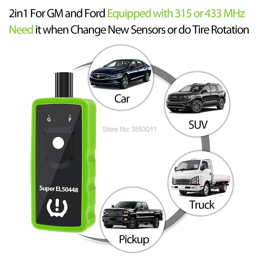 Car TPMS Reset Tool EL50448 Car Tire Pressure Monitoring System For Ford Opel GMC Buick Chevy Tire Relearning Tool PressureTire Pressure Monitoring