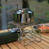 Folding Campfire Grill Portable Stainless Steel Camping Grill Grate Gas Stove Stand Outdoor Wood Stove Stand