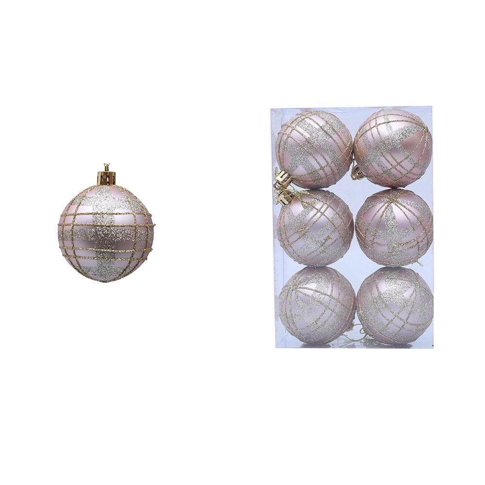 6pcs Shatterproof Christmas Tree Hanging Balls Painted Christmas Gift Balls  Xmas Tree Ornaments