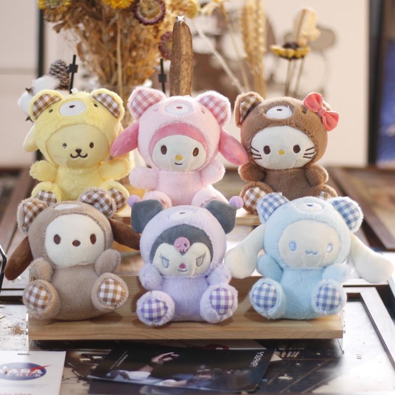 Очаровательный плюшевый брелок-подвеска Sanrio Melody Cinnamoroll Kuromi в виде куклы, подарок