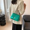Stylish Pu Leather Small Square Shoulder Bag With Trendy Chain Strap Design
