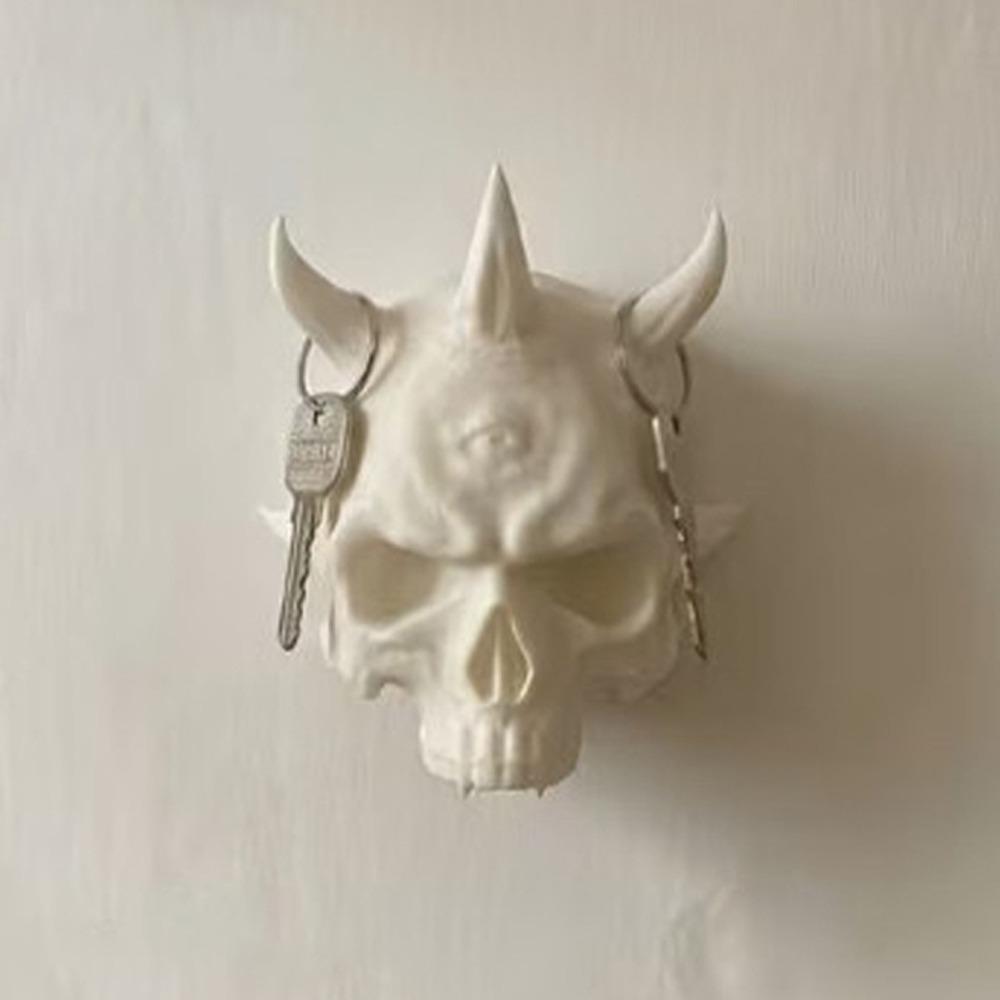 3D Printed Halloween Skull Wall Hook Unique Skull Head Wall Hanger Skull Wall Ornament Bedroom