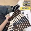 4 пары черно-белых полосатых модных носков, модные носки, универсальные спортивные носки в стиле колледжа, японские женские носки