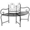 Maison Exclusive - Banc tour d'arbre 150 cm Noir Acier