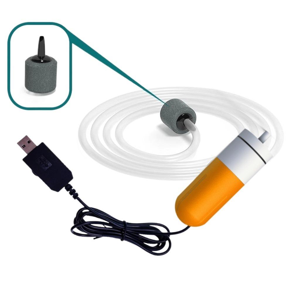 Adjustable Speed Aquarium Oxygen Air Pump USB Charging Ultra Quiet Aquatic Terrarium Filter Anti-slip Portable Mini Oxygen Pump