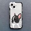 Милый Мопс Французский Бульдог Чехол для Телефона Для iPhone 16 15 14 13 12 11 Pro Max XS X XR 7 8 SE Кавайный Прозрачный Ударопрочный Чехол для Влюбленных