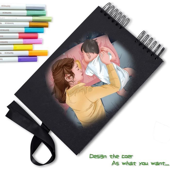 Album photo - Bemece - 80 pages - Papier épais - Fait à la main - Pour anniversaire et mariage