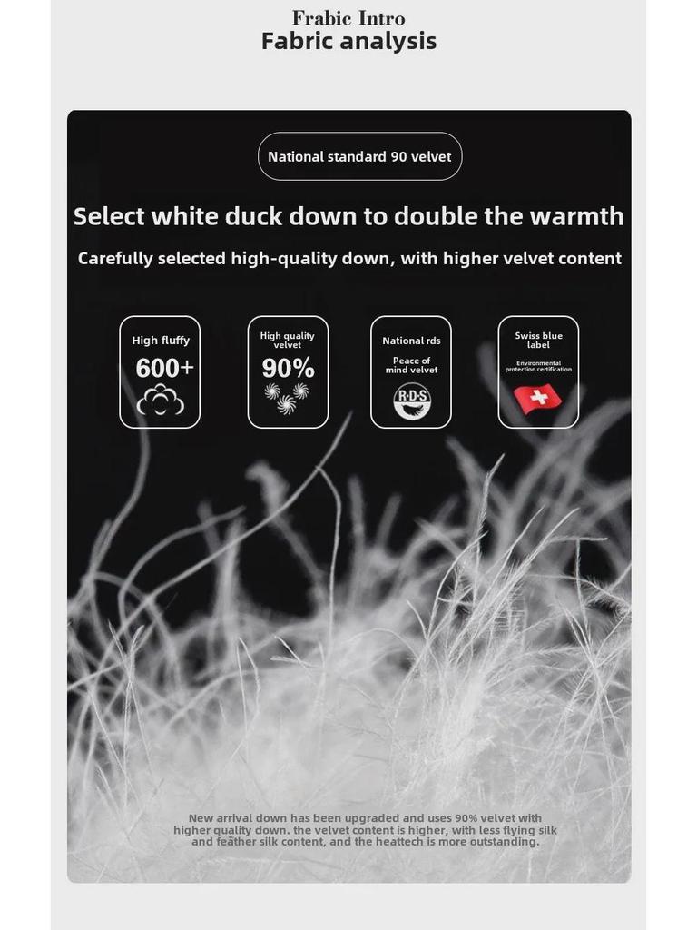 Women's 2024 Knee-Length Hooded Down Jacket - Korean Style, Thick, 90% White Duck Down