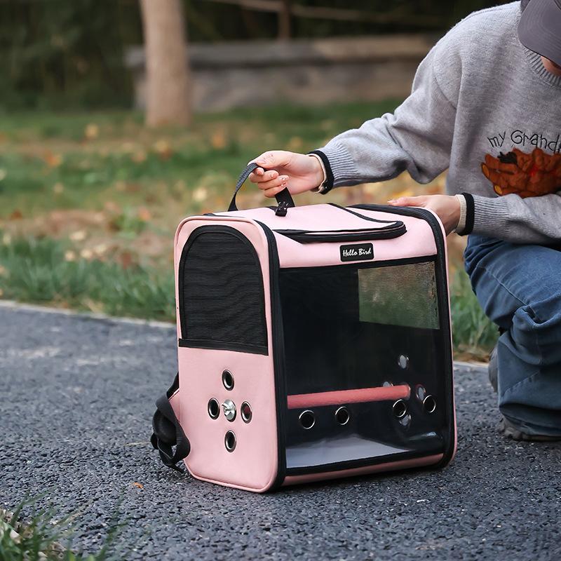 Bird Bag Parrot Cage Shoulder Out Portable Bird Bag Breathable Double Shoulder Parrot Bag Xuanfeng Tiger Skin