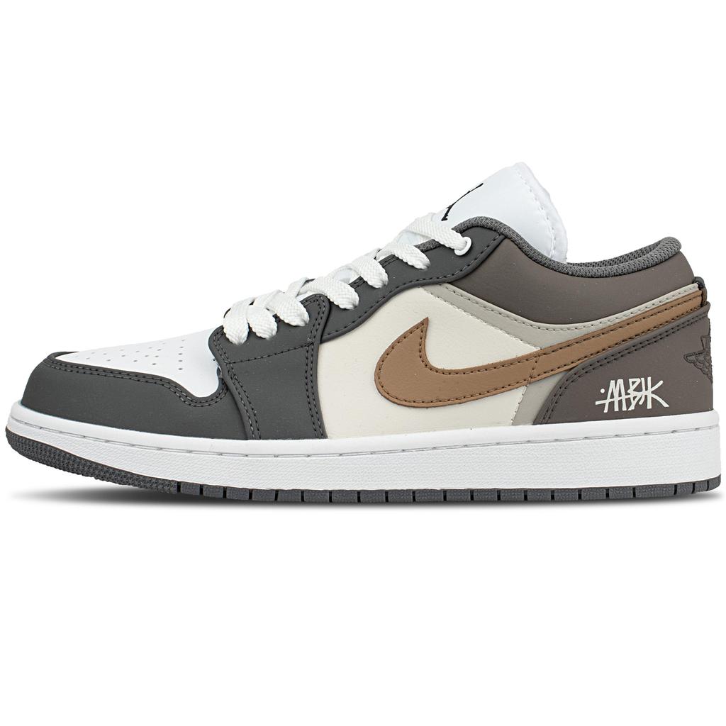 Jordan Air Jordan 1 Classic And Versatile Low top Vintage Unisex Gray 553558-152(Team845-Box)