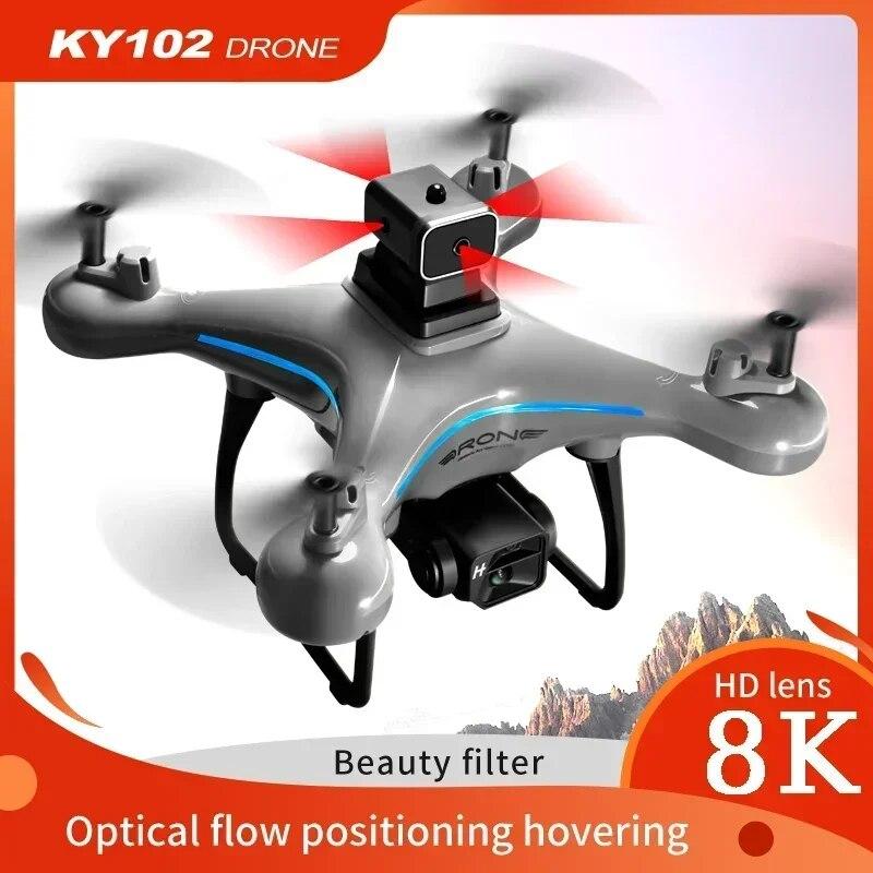 KY102 Drone HD Dual-Camera Aerial Photography 360 Obstacle Avoidance WIFI FPV Optical Flow Four-Axis RC Aircraft Kids Toys Gift