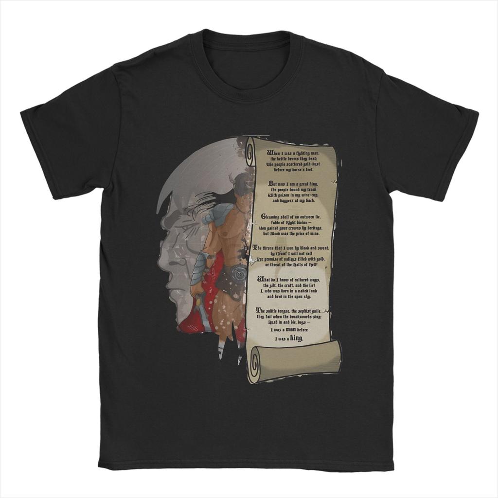 Conan The Barbarian T Shirts for Unisex Cotton Creative TShirt Round Collar Tees Short Sleeve Clothing Plus Size