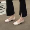Модная летняя обувь с мелким вырезом, женские повседневные кроссовки на низком каблуке, балетки для платья, женские туфли с круглым носком, модные 2024, на каблуках, милые, удобные