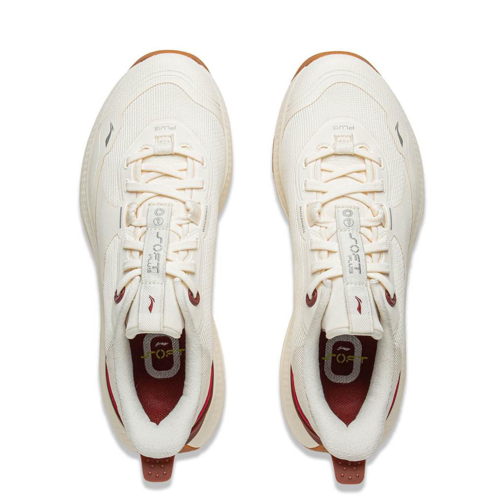 Li Ning SOFT PLUS Амортизация Нескользящие Износостойкие Увеличивающие рост Низкие Повседневная Обувь Женская Кремовый AGLV004-1
