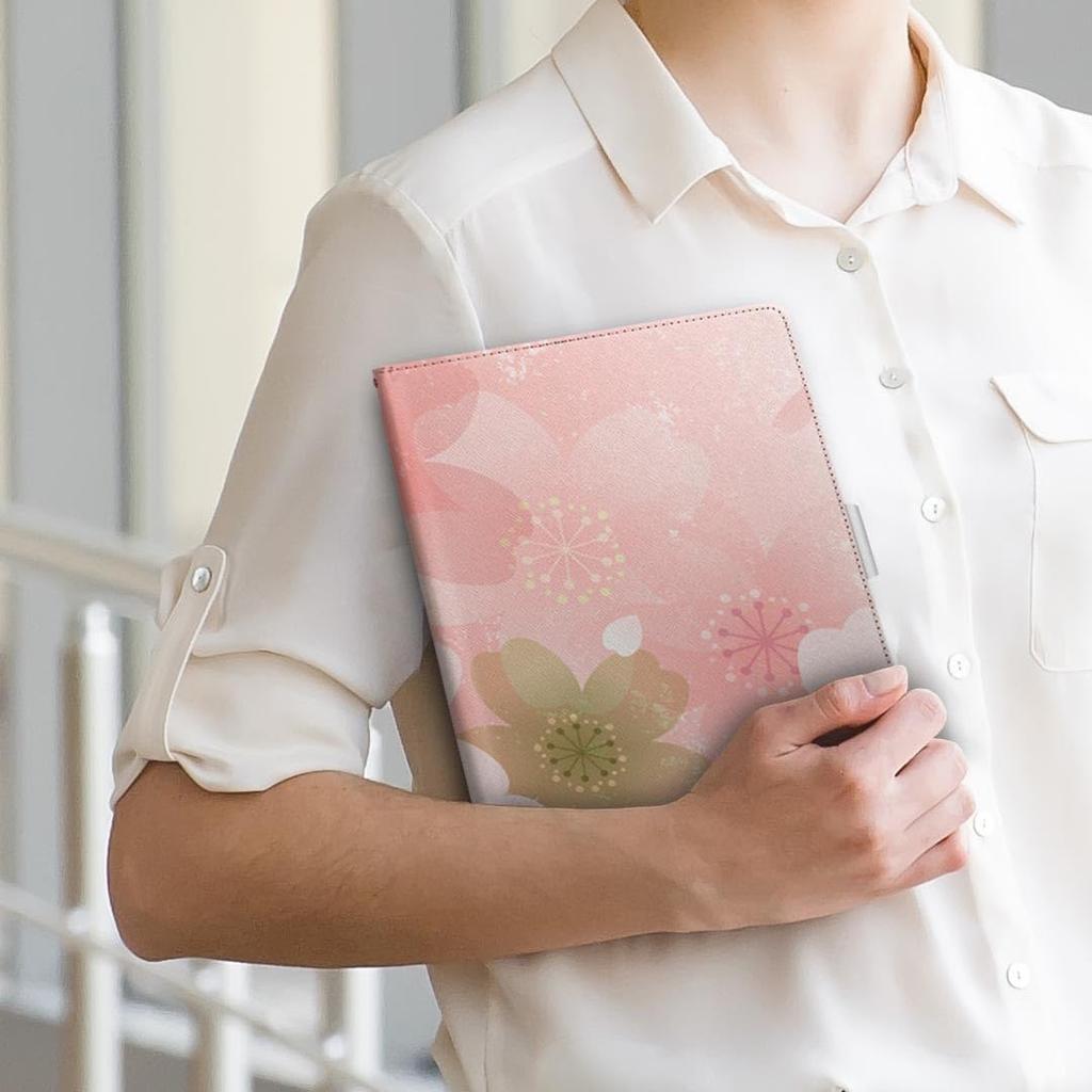 Igcase Fire HD 8 Released In Exclusive Notebook Type Direct Pasting Cherry Blossom 000987 (8th Generation, 2018) Case, Cover, Type,