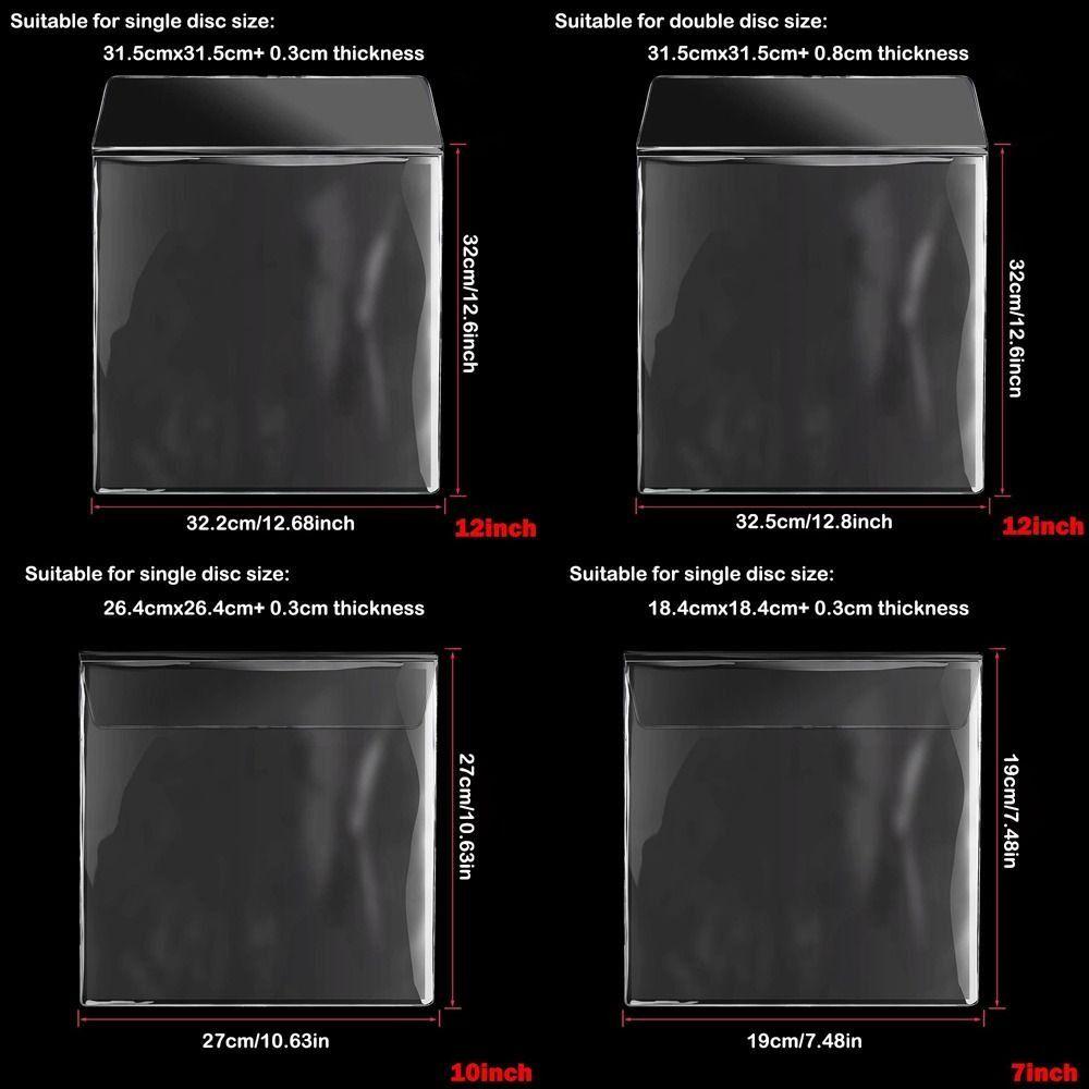 7/10/12 inch Vinyl Records Sleeve Resealable Vinyl Outer Sleeves Useful LP Record Cover  Record