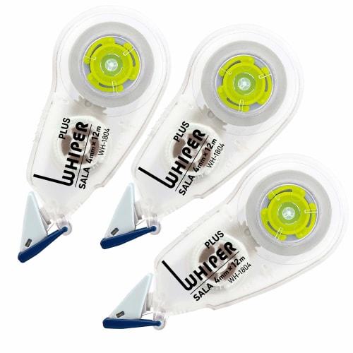 Plus Plus Correction Tape White Persara Tape Width 4mm Green 3 Pack 51-556