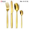 304 Stainless Steel Tableware Square Head Spoon 4-piece Set of Knives Forks Spoons Style Western Cuisine Steak Knives Forks Dessert Spoons