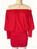 2026 Fall/Winter European & American Style One-Shoulder Batwing Sleeve Sexy Hip-Hugging Skirt