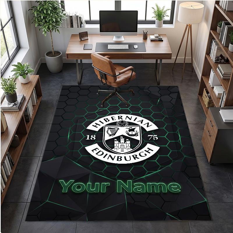 Crystal Velvet Rug Hibernian FC Print Custom Name Text Floor Mat Home Decor