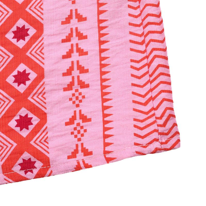 Women's Fashion Summer Spring Geometric Print Sleeveless Hanging Neck High Waist Casual Dresses