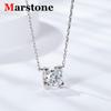 0.5-2CT Moissanite D Color VVS1 Women's Necklace 925 Sterling Silver Plated White Gold Necklace Fine Jewelry for Women Gift