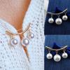 Temperament Pearl Brooch Trendy Musical Note Corsage Collar Pin Anti-exposure Buckle Pin Accessories for Women