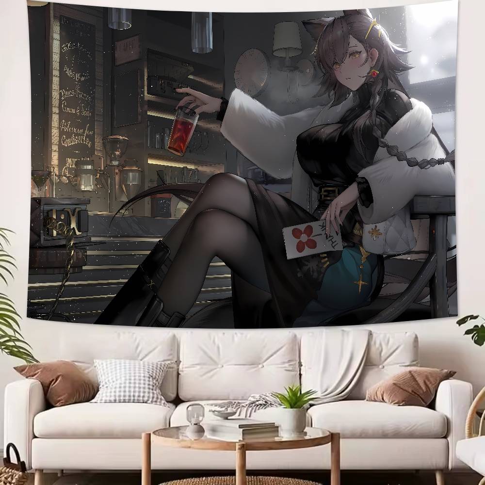 Популярный Видеоигры Крутая Мода Arknights Гобелен Популярное Украшение Комнаты Настенный Гобелен Художественная Комната Домашний Декор Настенное Искусство Декор