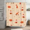 Очаровательная мультяшная лиса, узор, занавеска для душа, водонепроницаемая ткань, декор для ванной комнаты, украшение для дома, 3D печать, оранжевый, белый, разноцветный, А