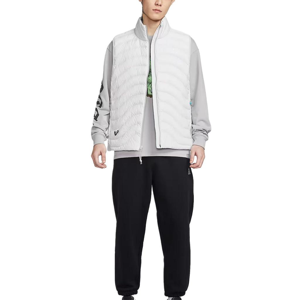 Nike Жилеты ACG мужские Dust Photon/Mountain, белый, со стоячим воротником, средней толщины, другие характеристики, HV0606-025