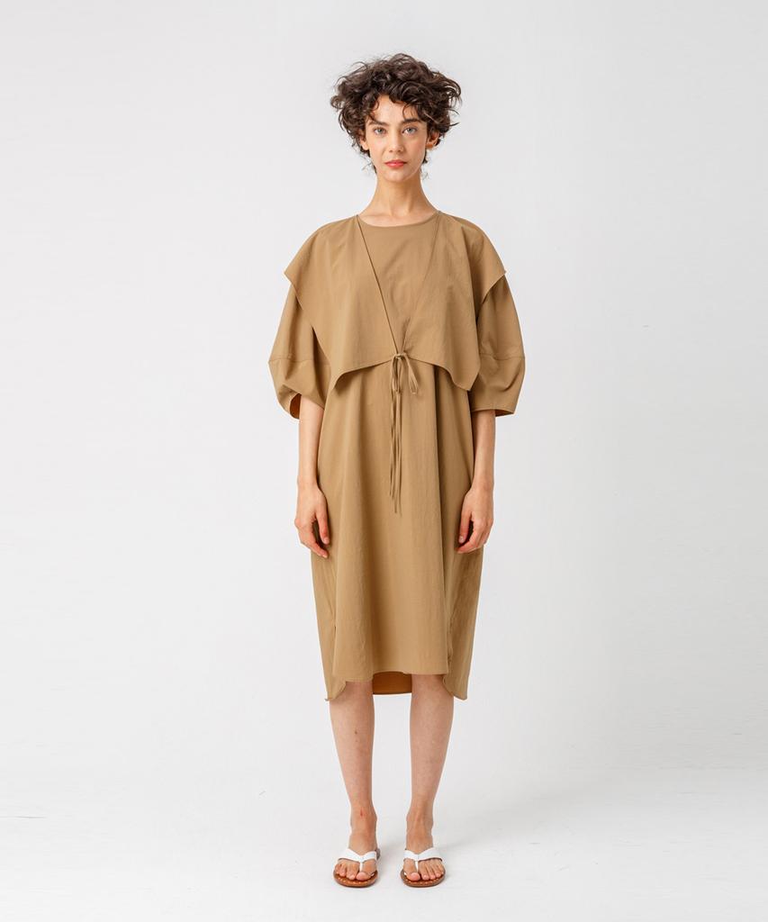 Page Flap Point Dress_Brown