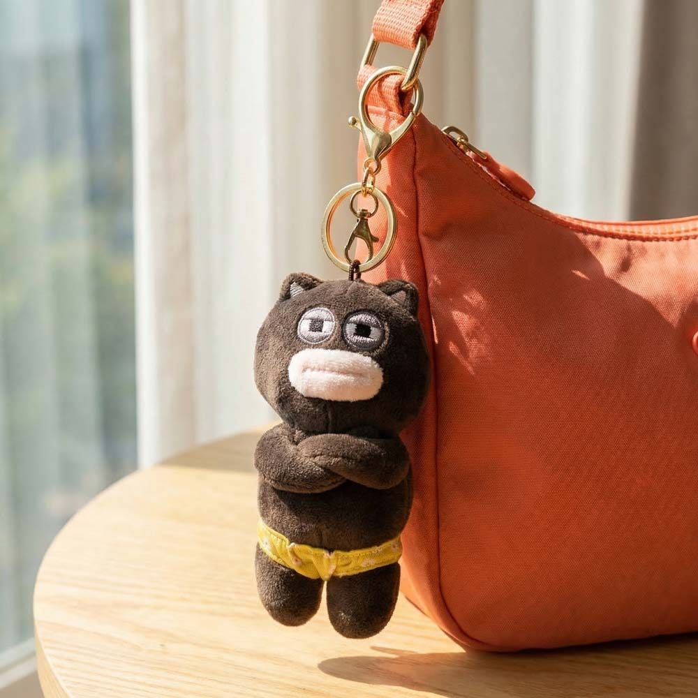 Soft Ugly Bear Plush Toy PP Cotton Ugly Bear Plush Pendant Ugly Bear Plush Keychain Birthday Gift