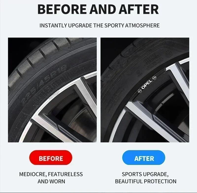 4Pcs Car Wheel Hub Stickers Alloy Metal Decals For Opel Meriva Corsa Astra Vivaro Signum Insignia Mokka Adam Combo Junior NE9