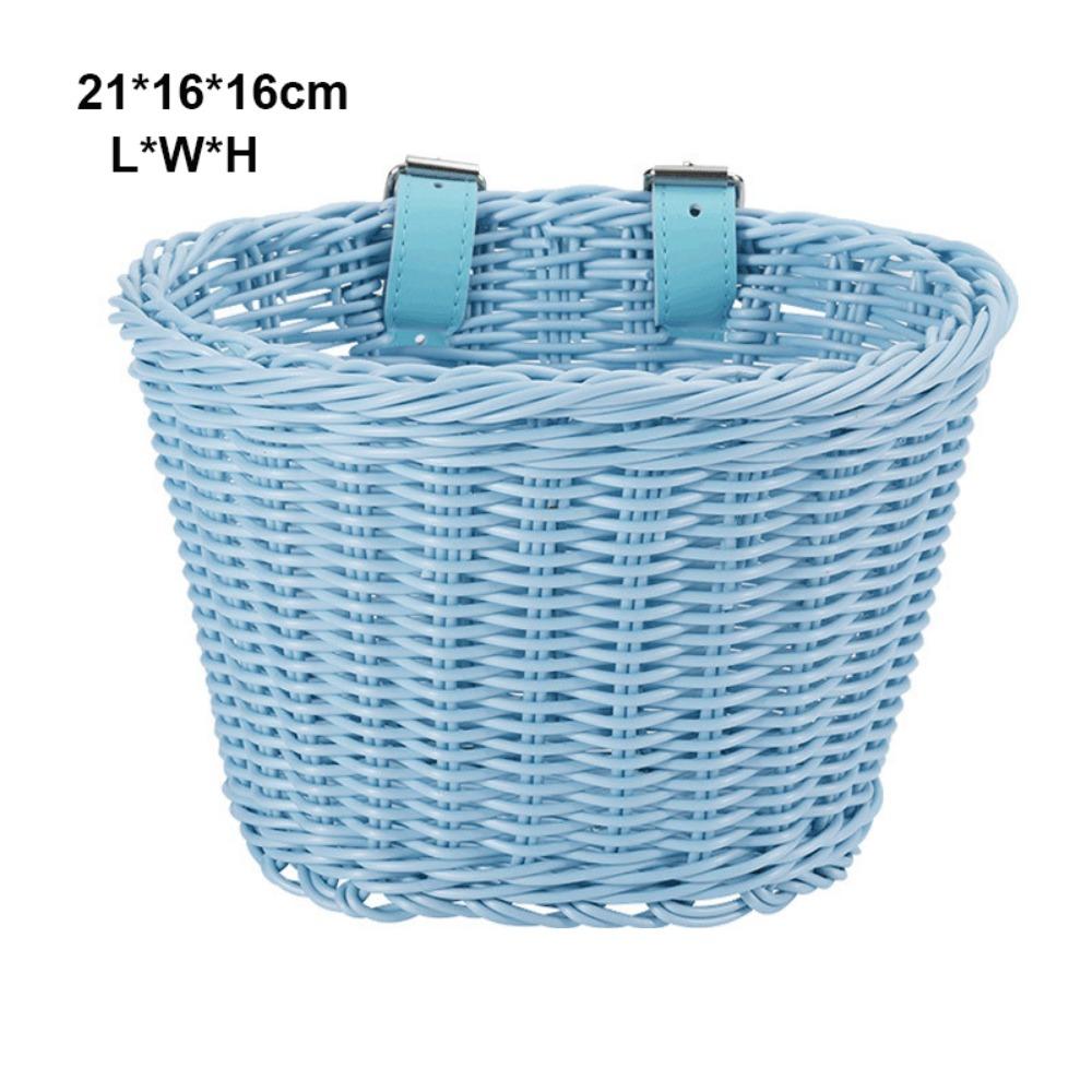 Rattan Wicker Rattan Wicker Bicycle Storage Bag Retro Woven Bicycle Basket Bicycle Accessories